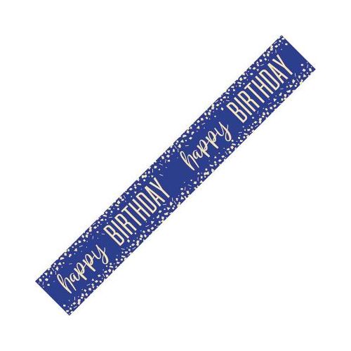 Navy & Gold Confetti Foil Banner