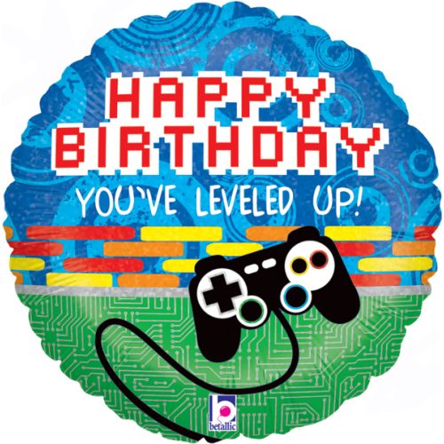 Game Controller Happy Birthday Standard Foil Balloon