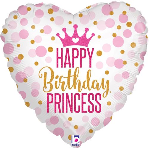 Birthday Princess Holographic Standard Foil Balloon