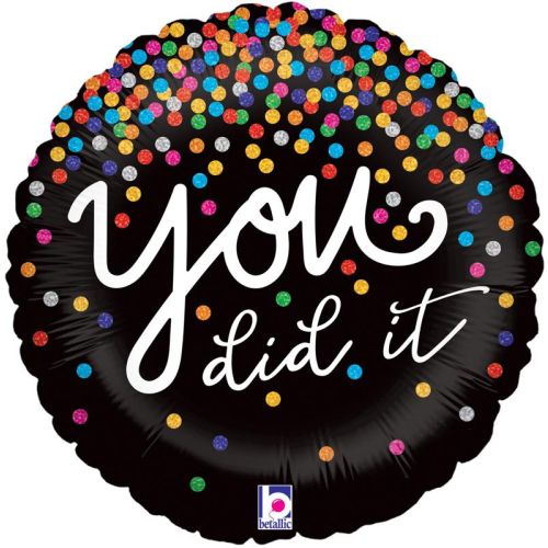 You Did It Confetti Standard Foil Balloon