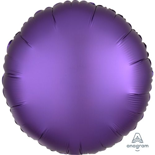Purple Royale Satin Luxe Round Standard Foil Balloons