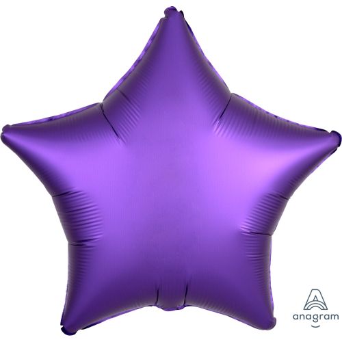 Purple Royale Satin Luxe Star Standard Foil Balloons