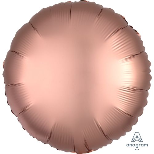 Rose Copper Satin Luxe Round Standard Foil Balloons