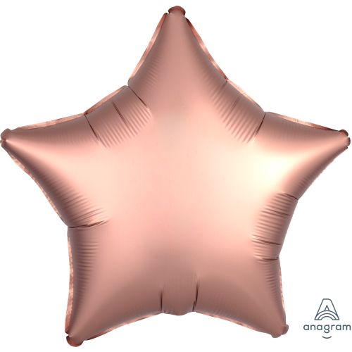 Rose Copper Satin Luxe Star Standard Foil Balloons