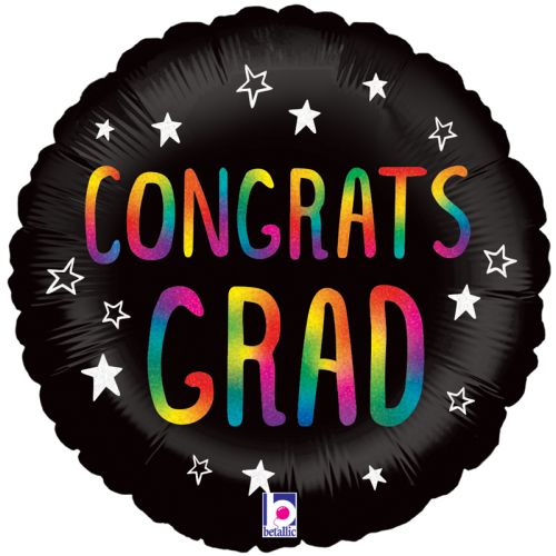 Rainbow Congrats Grad Standard Foil Balloon