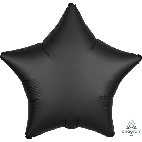 Onyx Black Satin Luxe Star Standard Foil Balloon