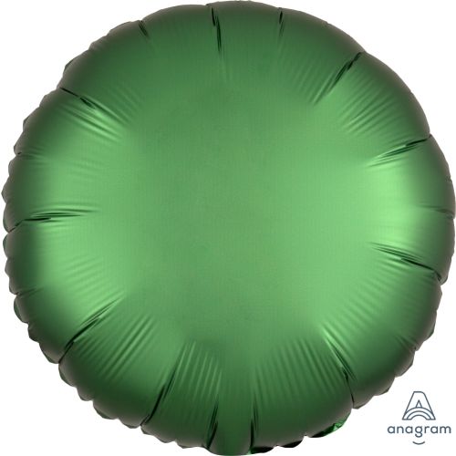 Emerald Green Satin Luxe Round Standard Foil Balloons