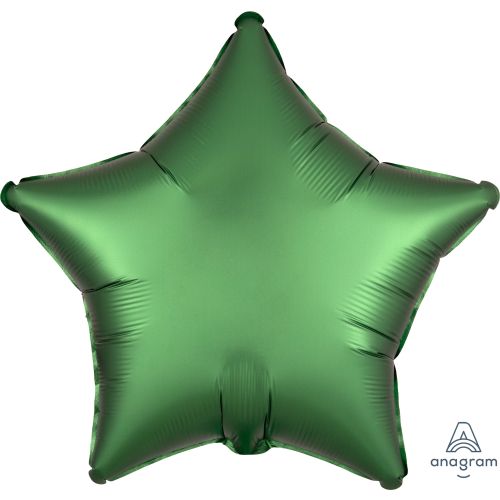 Emerald Green Satin Luxe Star Standard Foil Balloons