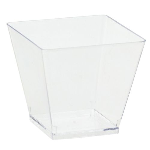 40 x Mini 59ml Clear Plastic Cube Presentation Tubs