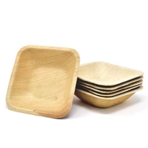 25 x Square 3" Biodegradable Palm Leaf Bowls 