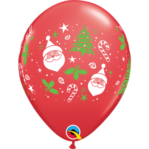 Santa & Christmas Tree Latex Balloon