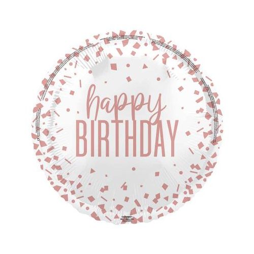 Rose Gold Confetti Happy Birthday Foil Balloon