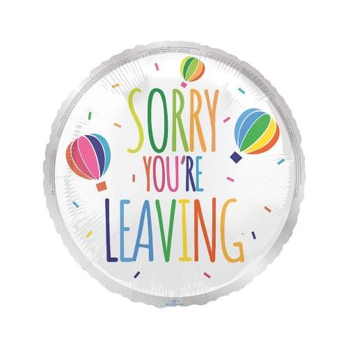 Colourful Sorry You're Leaving Standard Foil Balloon 