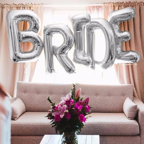 Large 34" Silver Foil Letter Balloons