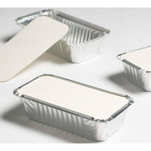 25 x Rectangular No 6A Aluminium Foil Dishes and Lids Pack