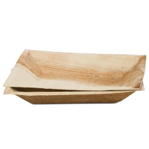 25 x Rectangular 12 x 17cm Biodegradable Palm Leaf Plates