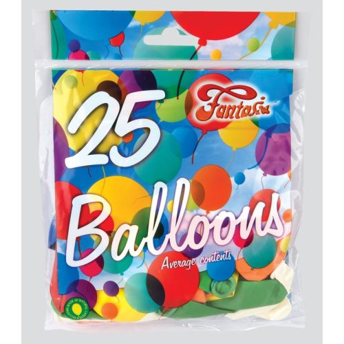 25 x Assorted Latex Balloons