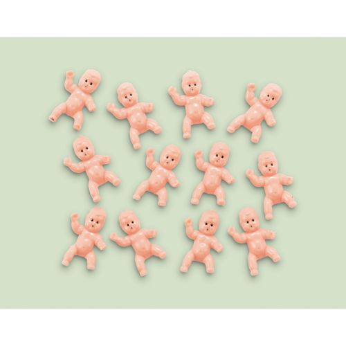 12 Plastic Tiny Baby Favours 