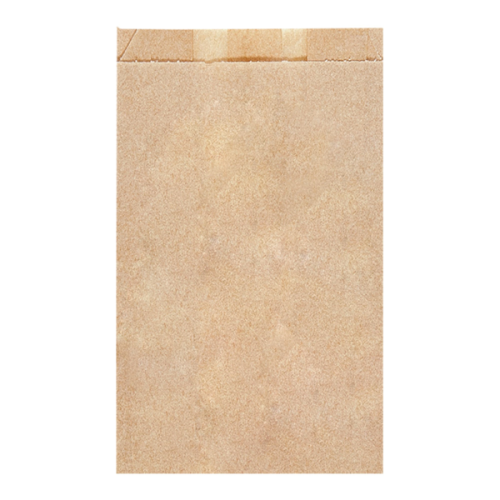 500 x Kraft Brown Greaseproof Parchment Paper Bags - 14+7x22cm