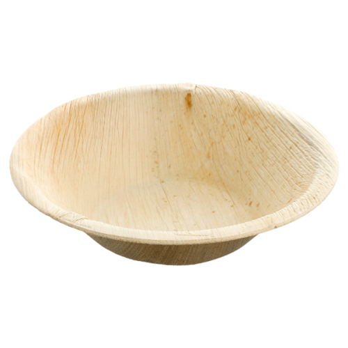 25 x Round 12.5cm Biodegradable Palm Leaf Bowls