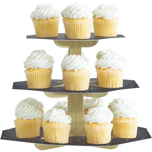 Black & Gold Cupcake Stand 