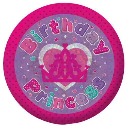 Birthday Princess Holographic Badge