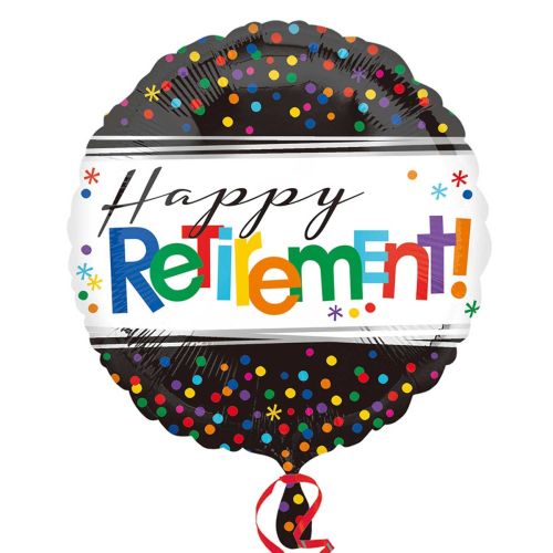 Happy Retirement Confetti Foil Balloon