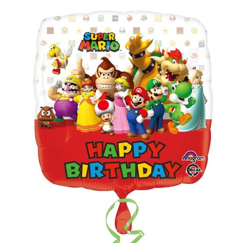 Super Mario Happy Birthday Foil Balloon 