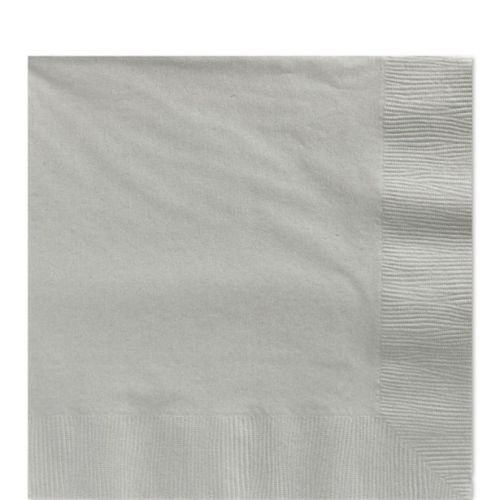 50 x 13" 2 Ply Vibrant Coloured Napkins-Silver