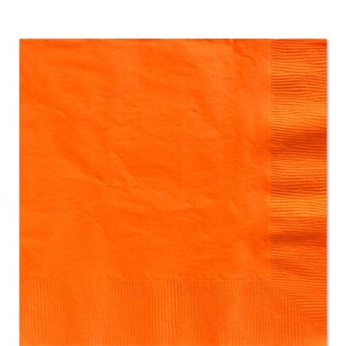 50 x 13" 2 Ply Vibrant Orange Napkins