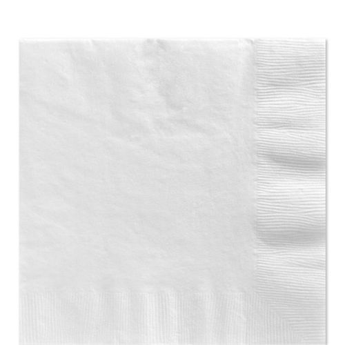 50 x 13" 2 Ply Vibrant Coloured Napkins-White