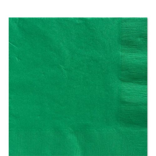 50 x 13" 2 Ply Vibrant Coloured Napkins-Forest Green