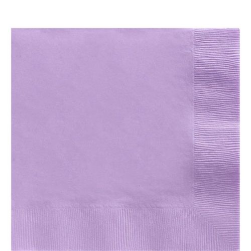 50 x 13" 2 Ply Vibrant Coloured Napkins-Lavender