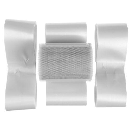 White Wedding Car Ribbon Kit 