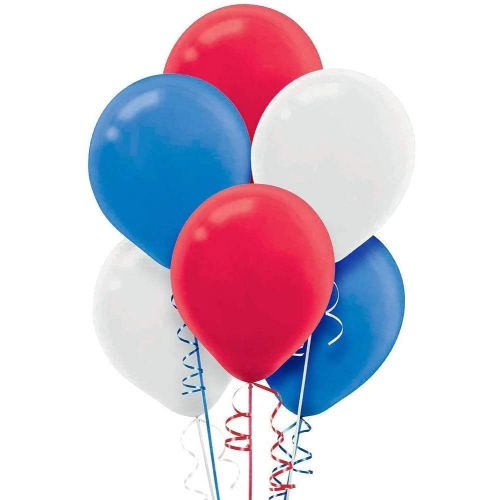 Red, White & Blue Latex Balloons