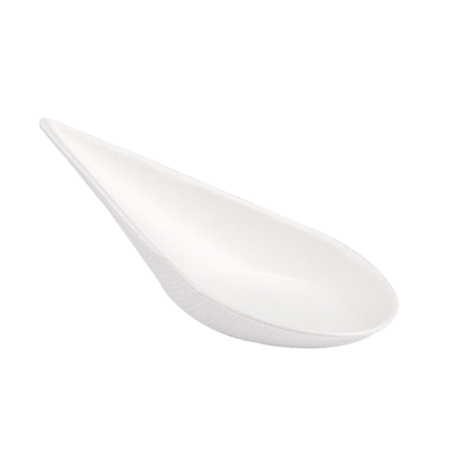 50 x Bagasse Teardrop Spoon Appetizer Server