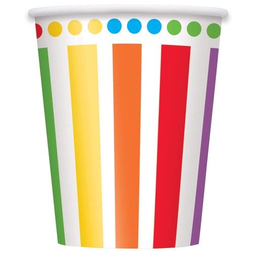 8 x Rainbow Party Paper Cups
