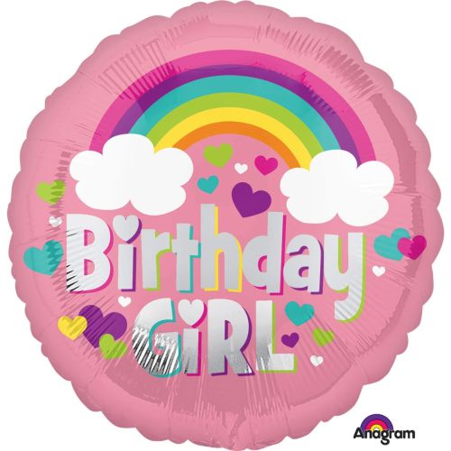 Birthday Girl Rainbow Foil Balloon