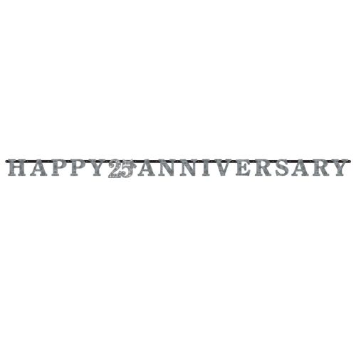 Happy 25th Anniversary Sparkling Letter Banner