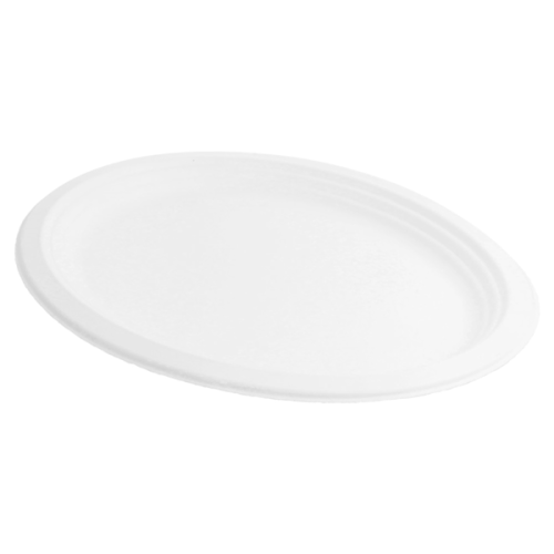 50 x Large Oval Bagasse Food Plate 