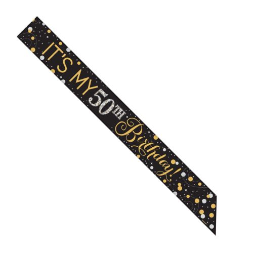 Gold Celebration Add an Age Birthday Sash