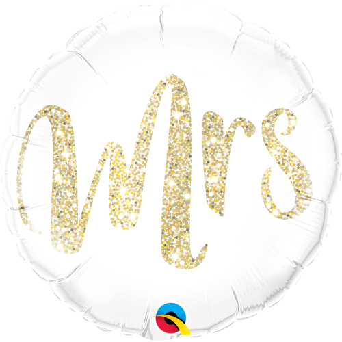 Mrs Gold Glitter Standard Foil Balloon