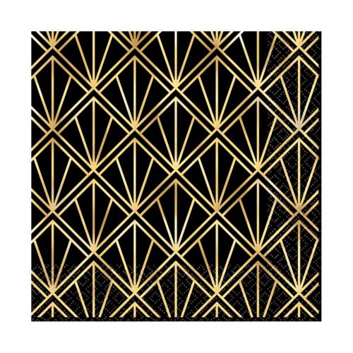 16 x Art Deco Beverage Napkin