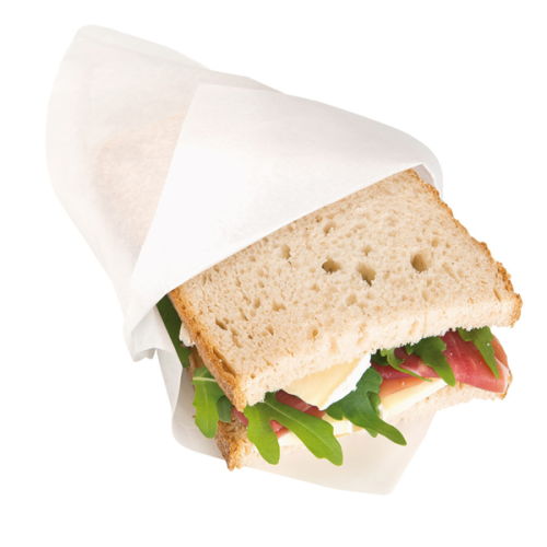 100 x White 2 Sides Open 18 x 18cm Greaseproof Paper Bags