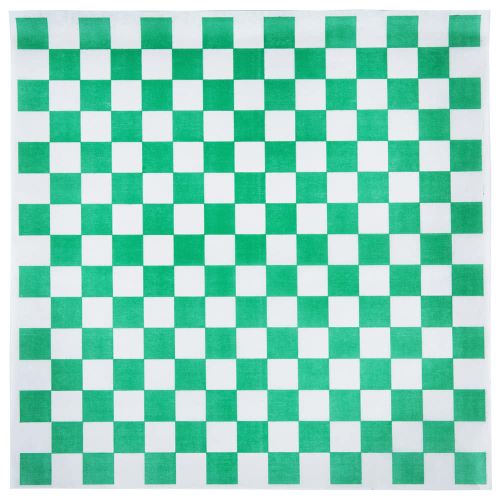 Gingham Duplex Paper Food Wrap-Forest Green