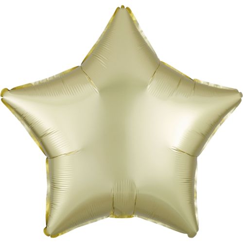 Pastel Yellow Satin Luxe Star Foil Balloon