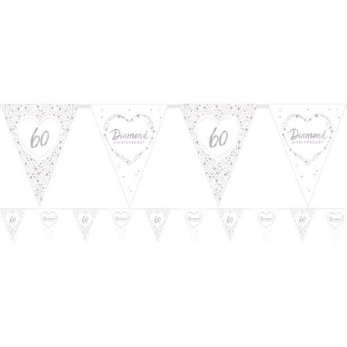 Diamond anniversary Foil stamped Paper Bunting