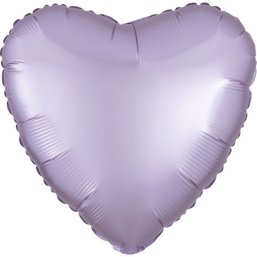 Lilac Heart Satin Luxe Standard Foil Balloon