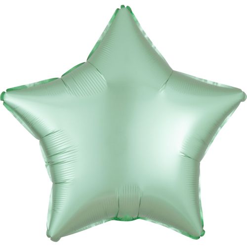 Mint Green Satin Luxe Star Foil Balloon