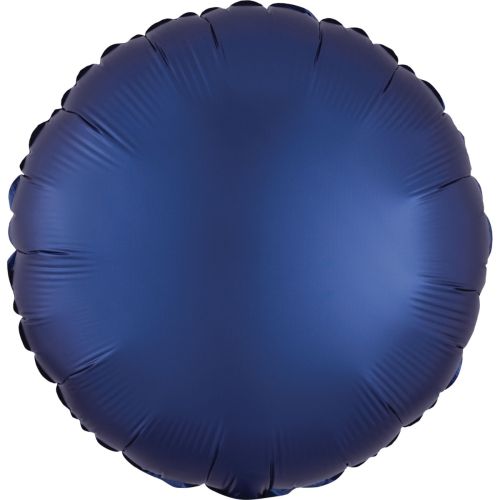 Navy Blue Satin Luxe Round Foil Balloon